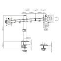 Bracket for two 17"-32" monitors