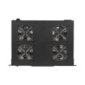 19" FAN UNIT / VENTILATION PANEL WITH LCD 4 FANS + THERMOSTAT 230V BLACK LANBERG