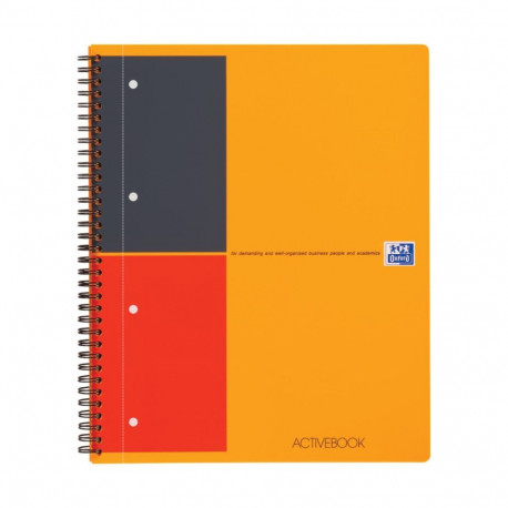 Folder in spiral binding A4+ lined OXFORD International Activebook plastic covers 80 pages