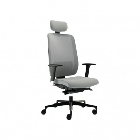Office chair TEXAS gray mesh backrest/BN5 gray seat, lower. foot, with headrest