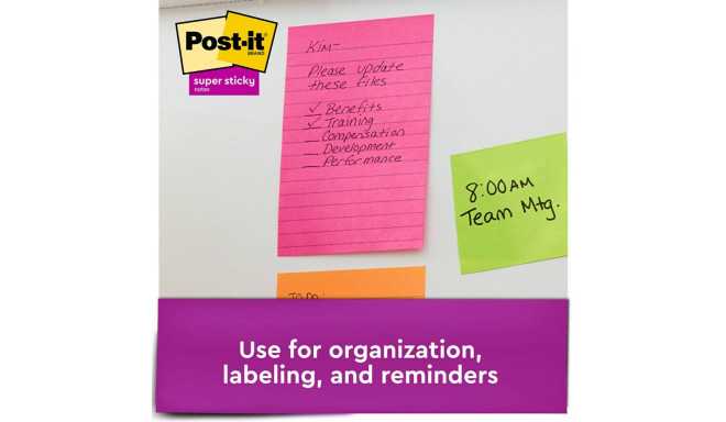 Note paper 76x76mm POST-IT Super Sticky 654SS Playful 6x90 sheets