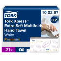 Полотенце 2-х слойное TORK Premium Extra Soft H2 21x34см 100 листов (100297)