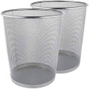 Paper basket FORPUS 16L metal silver