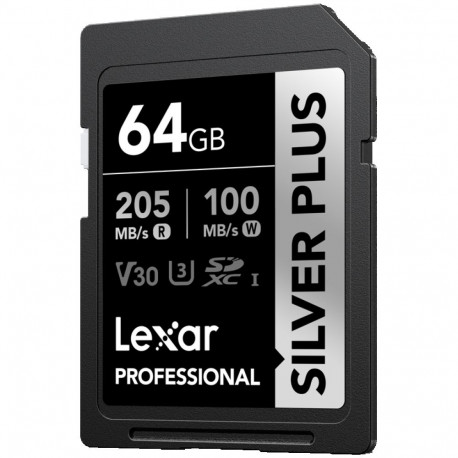 Lexar mälukaart SDXC Professional SILVER Plus 1066x UHS-I/U3/A2/4K R205/W100 (V30) 64GB