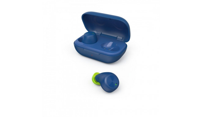 true wireless headphones blue
