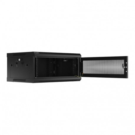 LANBERG seinakapp 19inch 4U 600x450 võrguuksega lahtivõetuna pakendis, must