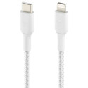 Belkin BOOST CHARGE™ Lightning - USB-C kaapeli punottu, 1m, valkoinen