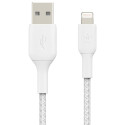 Belkin BOOST CHARGE™ Lightning - USB-A kaapeli punottu, 3m, valkoinen