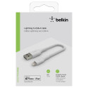 Belkin BOOST CHARGE™ Lightning - USB-A kaapeli punottu, 0,15m, valkoinen