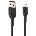 Belkin BOOST CHARGE™ Lightning - USB-A kaapeli punottu, 1m, musta
