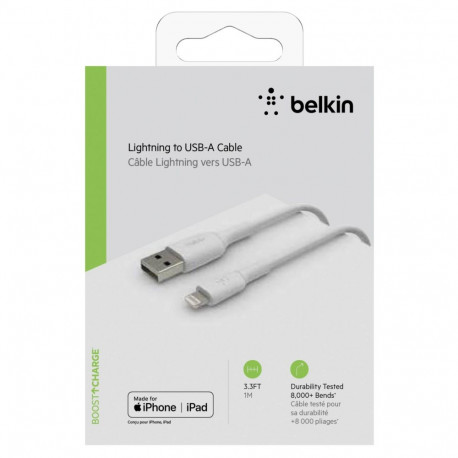 Belkin BOOST CHARGE™ Lightning - USB-A kaabel, 1 m, valge