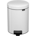 Brabantia Pedal Bin newIcon -roska-astia 5 l, valkoinen