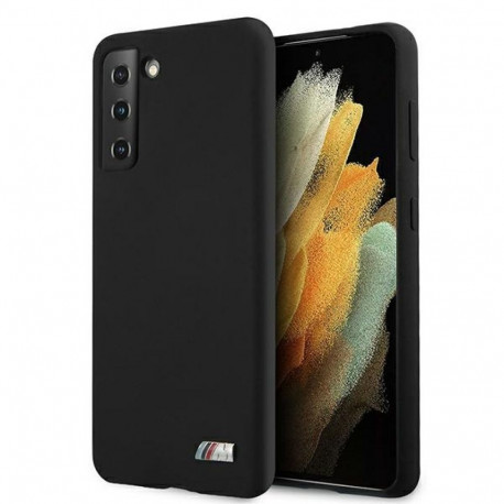 Originaalkohver BMW Hardcase Silicone M Collection BMHCS21MMSILBK Samsung Galaxy S21 Plus jaoks Must