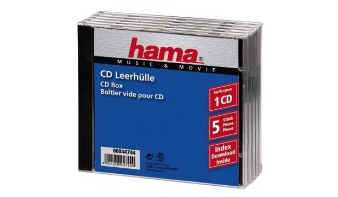 CD-karp ühele must, pakk (5 CD-karpi pakis)