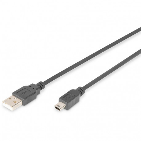 "DIGITUS USB 2.0 Anschlusskabel Typ A -mini B St/St 1.8m, sw"