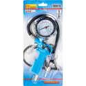 Tire inflation gun with pressure gauge