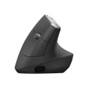 Logitech | Ergonomic Mouse | MX VERTICAL | Wireless | USB, Bluetooth | Graphite