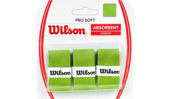 Owijka Wilson Pro Soft Absorbent Overgrip zielona 3szt WRZ4040LI