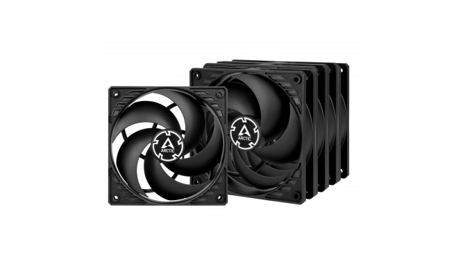 Arctic P12 PWM PST -ventilaatorikomplekt, 120 mm, must, 5-pack