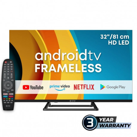 eSTAR Android TV 32"/82cm 2K HD LEDTV32A3T2 Black