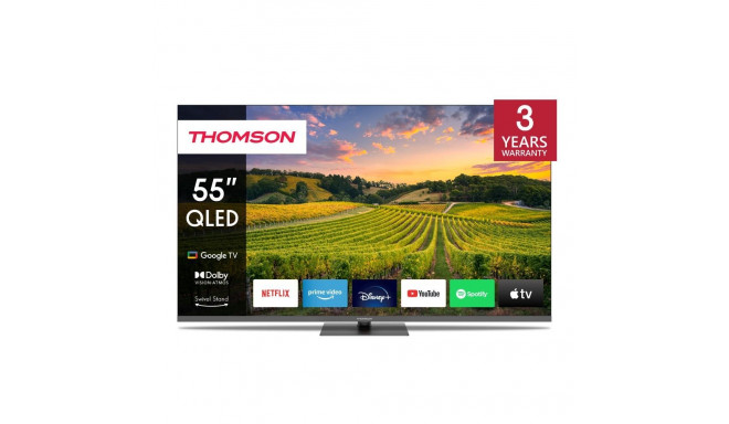 TV Set|THOMSON|55"|4K/Smart|QLED|3840x2160|Bluetooth|Google TV|55QG5C14