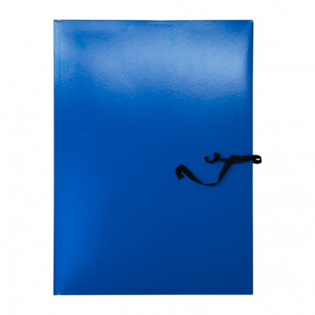 Cardboard folder with ribbons A3 blue