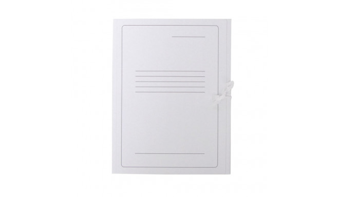 Binder A4, 300gsm, WHITE, with print, with laces