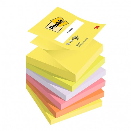 Märkmepaber 76x76mm POST-IT Z-notes R330 Neon assortii 6x100 lehte