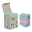 Note paper 38x51mm POST-IT Recycled 6531GB pastel 6x100 sheets