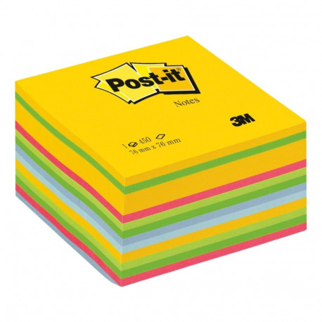 Märkmekuup 76x76mm POST-IT 2030U Ultra värvid 450 lehte