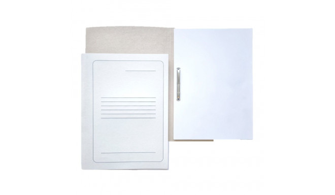 Fast binder SMLT A4 cardboard with metal clip white (Delo)