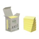 Note paper 38x51mm POST-IT Recycled 653RY yellow 6x100 sheets