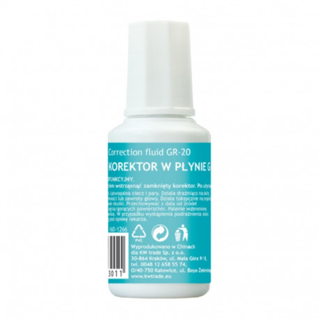 Korrektuurvärv pintsliga kiirelt kuivav GRAND GR-20 20ml