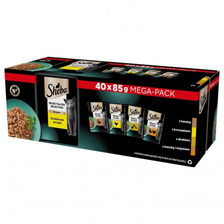 SHEBA Selection Select Slices linnulihamaitseline märg kassitoit 40 x 85g