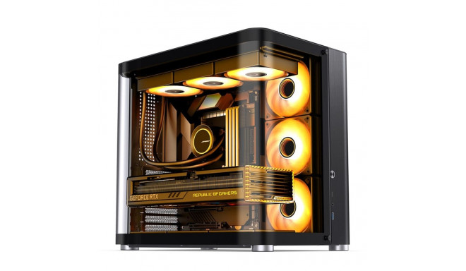 Jonsbo TK-2 2.0 Midi-Tower, Tempered Glass - black