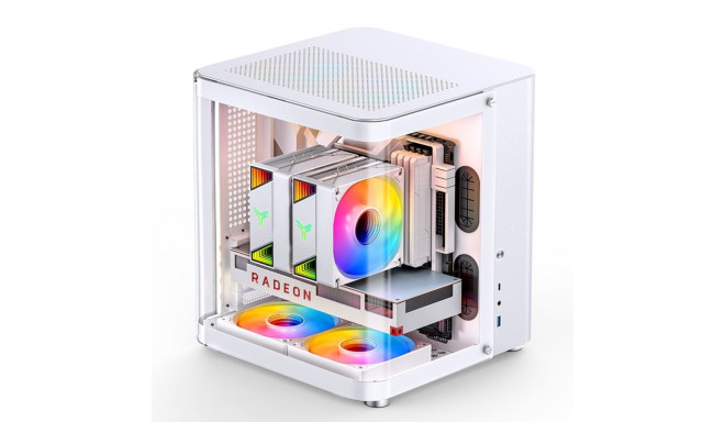 Jonsbo TK-1 2.0 Micro-ATX Case, Tempered Glass - white