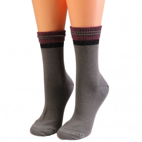 SOKISAHTEL RACHEL hallid puuvillased sokid 444