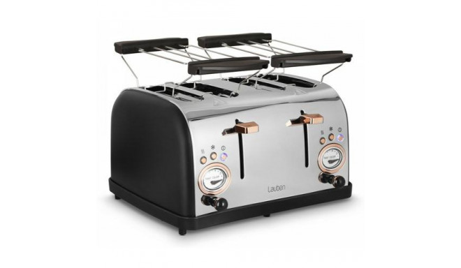 Lauben LBN4ST1500BC toaster 6 4 slice(s) 1500 W Black, Stainless steel