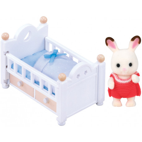 Sylvanian Families šokolaadijänku beebi komplekt (beebivoodi)