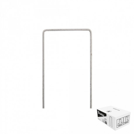 Galvanized metal pin in the shape of "U" width 7cm / height 15cm / BOX