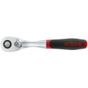 Wiha reversible ratchet 1/4, push button and ball lock (black/red)