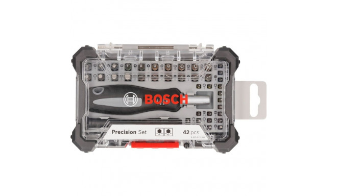 Bosch screwdriver bit set PB SDB, with precision and standard bits (grey/black, 42 pieces)
