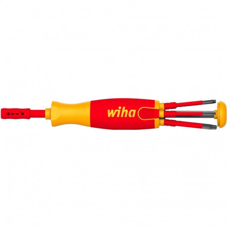 Schraubendreher mit Bit Magazin LiftUp electric (rot/gelb, 7-teilig)