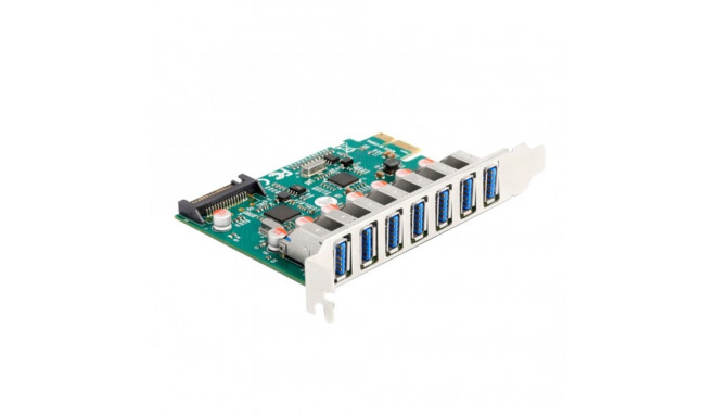 DeLOCK PCI Express x1 card for 7 x external USB 5 Gbps Type-A socket, USB controller