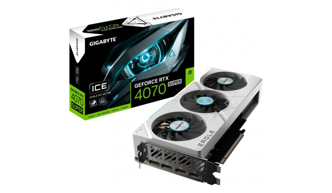 GIGABYTE GeForce RTX 4070 SUPER EAGLE OC ICE 12G, graphics card (white, DLSS 3, 3x DisplayPort, 1x H
