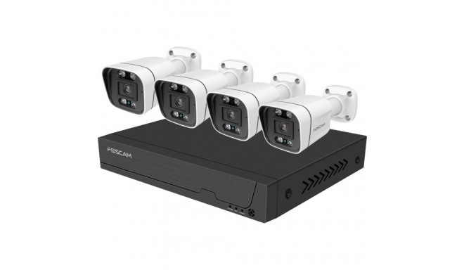 Foscam FNA 108 E B4 2T, set (black/white, FNA108E 8-channel NVR, 4x V8EP camera)