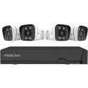 Foscam FNA 108 E B4 2T, set (black/white, FNA108E 8-channel NVR, 4x V8EP camera)