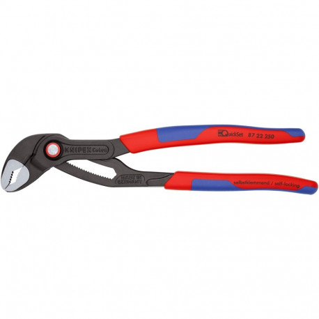 Cobra QuickSet Rohr- / Wasserpumpen-Zange 87 22 250 (rot/blau, Länge 250mm, für Rohre bis 2")
