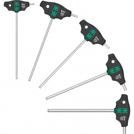 454/5 HF SHK Set 1 Quergriff-Schraubendreher, 5-teilig (schwarz/grün, mit Haltefunktion)