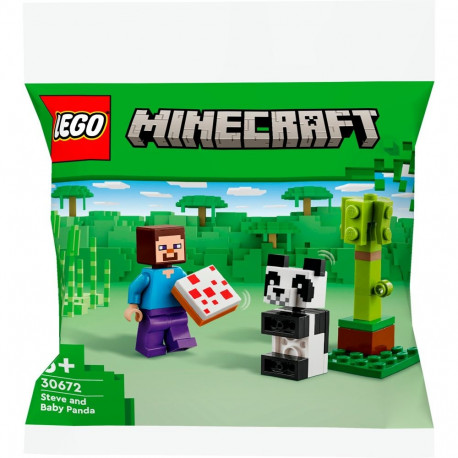LEGO Minecraft mänguklotsid Steve with Baby Panda (30672)